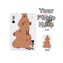 Capybara Art T- Shirt Capybara Pile - A Cute Stack Of Capybaras T- Shirt Yoga Reflexion Pose T- Shirtyoga Reflexion Pose T- Shirt Playing Cards 54 Designs (mini) by hizuto