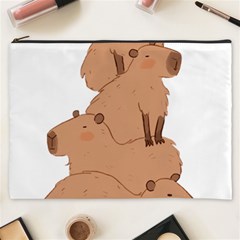 Capybara Art T- Shirt Capybara Pile - A Cute Stack Of Capybaras T- Shirt Yoga Reflexion Pose T- Shirtyoga Reflexion Pose T- Shirt Cosmetic Bag (xxxl) by hizuto