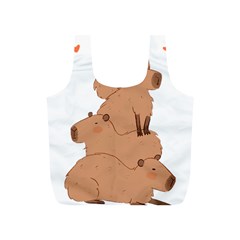 Capybara Art T- Shirt Capybara Pile - A Cute Stack Of Capybaras T- Shirt Yoga Reflexion Pose T- Shirtyoga Reflexion Pose T- Shirt Full Print Recycle Bag (s) by hizuto