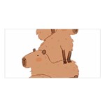 Capybara Art T- Shirt Capybara Pile - A Cute Stack Of Capybaras T- Shirt Yoga Reflexion Pose T- Shirtyoga Reflexion Pose T- Shirt Satin Shawl 45  x 80  Front