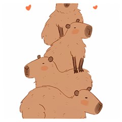 Capybara Art T- Shirt Capybara Pile - A Cute Stack Of Capybaras T- Shirt Yoga Reflexion Pose T- Shirtyoga Reflexion Pose T- Shirt Wooden Puzzle Square by hizuto