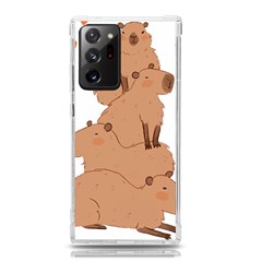 Capybara Art T- Shirt Capybara Pile - A Cute Stack Of Capybaras T- Shirt Yoga Reflexion Pose T- Shirtyoga Reflexion Pose T- Shirt Samsung Galaxy Note 20 Ultra Tpu Uv Case by hizuto