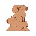 Capybara Art T- Shirt Capybara Pile - A Cute Stack Of Capybaras T- Shirt Yoga Reflexion Pose T- Shirtyoga Reflexion Pose T- Shirt Two Sides Premium Plush Fleece Blanket (Extra Small) 40 x30  Blanket Back