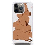 Capybara Art T- Shirt Capybara Pile - A Cute Stack Of Capybaras T- Shirt Yoga Reflexion Pose T- Shirtyoga Reflexion Pose T- Shirt iPhone 13 Pro TPU UV Print Case Front