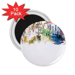 Venice T- Shirt Venice Voyage Art Digital Painting Watercolor Discovery T- Shirt (1) 2 25  Magnets (10 Pack)  by ZUXUMI