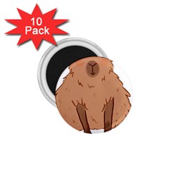 Capybara Art T- Shirt Cute Capybara Art T- Shirt Yoga Reflexion Pose T- Shirtyoga Reflexion Pose T- Shirt 1 75  Magnets (10 Pack)  by hizuto