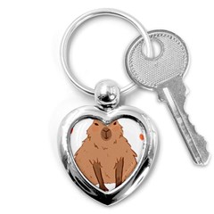 Capybara Art T- Shirt Cute Capybara Art T- Shirt Yoga Reflexion Pose T- Shirtyoga Reflexion Pose T- Shirt Key Chain (heart) by hizuto