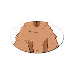 Capybara Art T- Shirt Cute Capybara Art T- Shirt Yoga Reflexion Pose T- Shirtyoga Reflexion Pose T- Shirt Sticker (oval) by hizuto