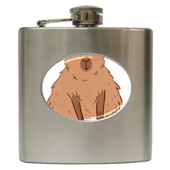 Capybara Art T- Shirt Cute Capybara Art T- Shirt Yoga Reflexion Pose T- Shirtyoga Reflexion Pose T- Shirt Hip Flask (6 Oz)