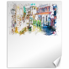 Venice T- Shirt Venice Voyage Art Digital Painting Watercolor Discovery T- Shirt (1) Canvas 16  X 20 