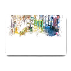 Venice T- Shirt Venice Voyage Art Digital Painting Watercolor Discovery T- Shirt (1) Small Doormat by ZUXUMI