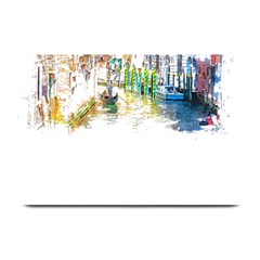 Venice T- Shirt Venice Voyage Art Digital Painting Watercolor Discovery T- Shirt (1) Plate Mats by ZUXUMI