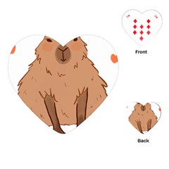 Capybara Art T- Shirt Cute Capybara Art T- Shirt Yoga Reflexion Pose T- Shirtyoga Reflexion Pose T- Shirt Playing Cards Single Design (heart)