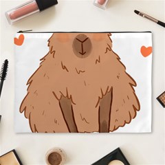 Capybara Art T- Shirt Cute Capybara Art T- Shirt Yoga Reflexion Pose T- Shirtyoga Reflexion Pose T- Shirt Cosmetic Bag (xl) by hizuto