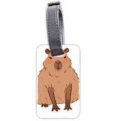 Capybara Art T- Shirt Cute Capybara Art T- Shirt Yoga Reflexion Pose T- Shirtyoga Reflexion Pose T- Shirt Luggage Tag (two Sides) by hizuto