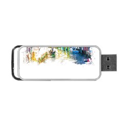 Venice T- Shirt Venice Voyage Art Digital Painting Watercolor Discovery T- Shirt (1) Portable Usb Flash (one Side) by ZUXUMI