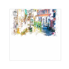 Venice T- Shirt Venice Voyage Art Digital Painting Watercolor Discovery T- Shirt (1) Square Satin Scarf (30  X 30 ) by ZUXUMI