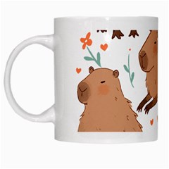 Capybara Art T- Shirt Cute Capybaras Illustration T- Shirt Yoga Reflexion Pose T- Shirtyoga Reflexion Pose T- Shirt White Mug by hizuto