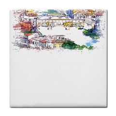 Venice T- Shirt Venice Voyage Art Digital Painting Watercolor Discovery T- Shirt (2) Tile Coaster by ZUXUMI