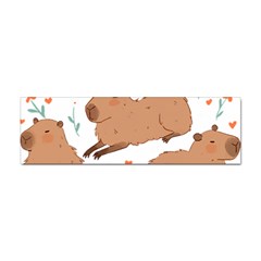 Capybara Art T- Shirt Cute Capybaras Illustration T- Shirt Yoga Reflexion Pose T- Shirtyoga Reflexion Pose T- Shirt Sticker (bumper) by hizuto