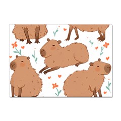 Capybara Art T- Shirt Cute Capybaras Illustration T- Shirt Yoga Reflexion Pose T- Shirtyoga Reflexion Pose T- Shirt Sticker A4 (10 Pack) by hizuto