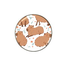 Capybara Art T- Shirt Cute Capybaras Illustration T- Shirt Yoga Reflexion Pose T- Shirtyoga Reflexion Pose T- Shirt Hat Clip Ball Marker by hizuto