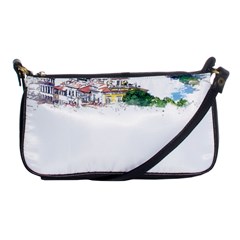 Venice T- Shirt Venice Voyage Art Digital Painting Watercolor Discovery T- Shirt (2) Shoulder Clutch Bag by ZUXUMI