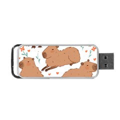 Capybara Art T- Shirt Cute Capybaras Illustration T- Shirt Yoga Reflexion Pose T- Shirtyoga Reflexion Pose T- Shirt Portable Usb Flash (one Side) by hizuto