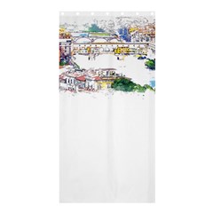 Venice T- Shirt Venice Voyage Art Digital Painting Watercolor Discovery T- Shirt (2) Shower Curtain 36  X 72  (stall)  by ZUXUMI