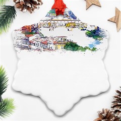 Venice T- Shirt Venice Voyage Art Digital Painting Watercolor Discovery T- Shirt (2) Snowflake Ornament (two Sides) by ZUXUMI