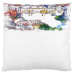 Venice T- Shirt Venice Voyage Art Digital Painting Watercolor Discovery T- Shirt (2) Large Cushion Case (two Sides) by ZUXUMI