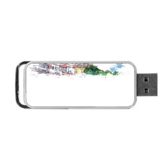 Venice T- Shirt Venice Voyage Art Digital Painting Watercolor Discovery T- Shirt (2) Portable Usb Flash (two Sides) by ZUXUMI