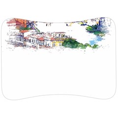 Venice T- Shirt Venice Voyage Art Digital Painting Watercolor Discovery T- Shirt (2) Velour Seat Head Rest Cushion by ZUXUMI