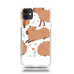 Capybara Art T- Shirt Cute Capybaras Illustration T- Shirt Yoga Reflexion Pose T- Shirtyoga Reflexion Pose T- Shirt Iphone 11 Tpu Uv Print Case by hizuto