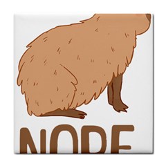 Capybara Art T- Shirt Cute Sad Capybara - Nope T- Shirt Yoga Reflexion Pose T- Shirtyoga Reflexion Pose T- Shirt Tile Coaster by hizuto