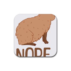 Capybara Art T- Shirt Cute Sad Capybara - Nope T- Shirt Yoga Reflexion Pose T- Shirtyoga Reflexion Pose T- Shirt Rubber Coaster (square) by hizuto