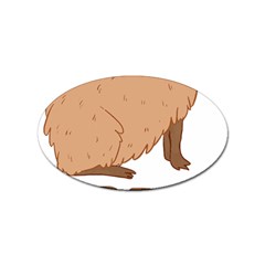 Capybara Art T- Shirt Cute Sad Capybara - Nope T- Shirt Yoga Reflexion Pose T- Shirtyoga Reflexion Pose T- Shirt Sticker (oval) by hizuto