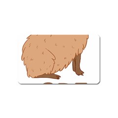 Capybara Art T- Shirt Cute Sad Capybara - Nope T- Shirt Yoga Reflexion Pose T- Shirtyoga Reflexion Pose T- Shirt Magnet (name Card) by hizuto