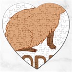 Capybara Art T- Shirt Cute Sad Capybara - Nope T- Shirt Yoga Reflexion Pose T- Shirtyoga Reflexion Pose T- Shirt Jigsaw Puzzle (Heart) Front