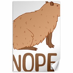 Capybara Art T- Shirt Cute Sad Capybara - Nope T- Shirt Yoga Reflexion Pose T- Shirtyoga Reflexion Pose T- Shirt Canvas 24  X 36  by hizuto