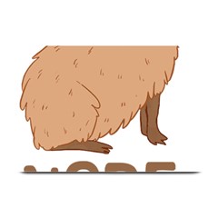 Capybara Art T- Shirt Cute Sad Capybara - Nope T- Shirt Yoga Reflexion Pose T- Shirtyoga Reflexion Pose T- Shirt Plate Mats by hizuto