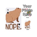 Capybara Art T- Shirt Cute Sad Capybara - Nope T- Shirt Yoga Reflexion Pose T- Shirtyoga Reflexion Pose T- Shirt Playing Cards 54 Designs (Mini) Front - Spade7