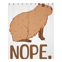 Capybara Art T- Shirt Cute Sad Capybara - Nope T- Shirt Yoga Reflexion Pose T- Shirtyoga Reflexion Pose T- Shirt Shower Curtain 60  X 72  (medium)  by hizuto