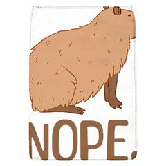 Capybara Art T- Shirt Cute Sad Capybara - Nope T- Shirt Yoga Reflexion Pose T- Shirtyoga Reflexion Pose T- Shirt Removable Flap Cover (l) by hizuto