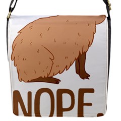 Capybara Art T- Shirt Cute Sad Capybara - Nope T- Shirt Yoga Reflexion Pose T- Shirtyoga Reflexion Pose T- Shirt Flap Closure Messenger Bag (s) by hizuto