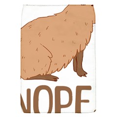 Capybara Art T- Shirt Cute Sad Capybara - Nope T- Shirt Yoga Reflexion Pose T- Shirtyoga Reflexion Pose T- Shirt Removable Flap Cover (s) by hizuto