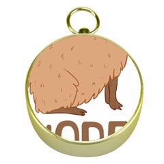 Capybara Art T- Shirt Cute Sad Capybara - Nope T- Shirt Yoga Reflexion Pose T- Shirtyoga Reflexion Pose T- Shirt Gold Compasses by hizuto