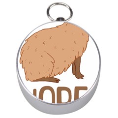 Capybara Art T- Shirt Cute Sad Capybara - Nope T- Shirt Yoga Reflexion Pose T- Shirtyoga Reflexion Pose T- Shirt Silver Compasses by hizuto