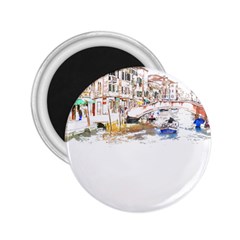 Venice T- Shirt Venice Voyage Art Digital Painting Watercolor Discovery T- Shirt (3) 2 25  Magnets by ZUXUMI