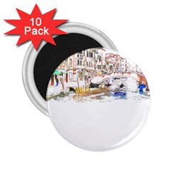 Venice T- Shirt Venice Voyage Art Digital Painting Watercolor Discovery T- Shirt (3) 2 25  Magnets (10 Pack)  by ZUXUMI